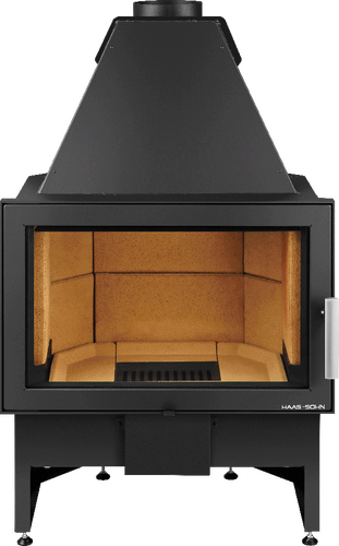 Fireplace insert KOMFORT-IV 180.18, flat glass, pearl-black