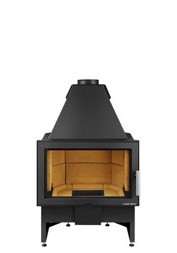 Fireplace insert KOMFORT-IV 180.18, flat glass, pearl-black