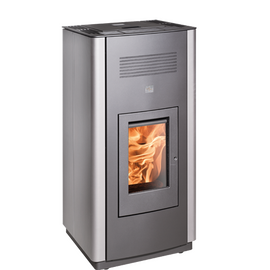 Pelletofen PELLETTO IV GRANDE 434.08 Grundfarbe perl-anthrazit/perl-grau (32 kg Tankinhalt)