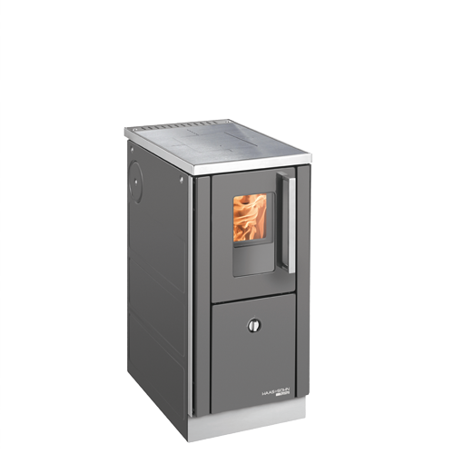 Herd HSD 40.5 SF, Grundfarbe anthrazit Email, mit Sichtfenster, Sockel Edelstahl, Stahlkochplatte =